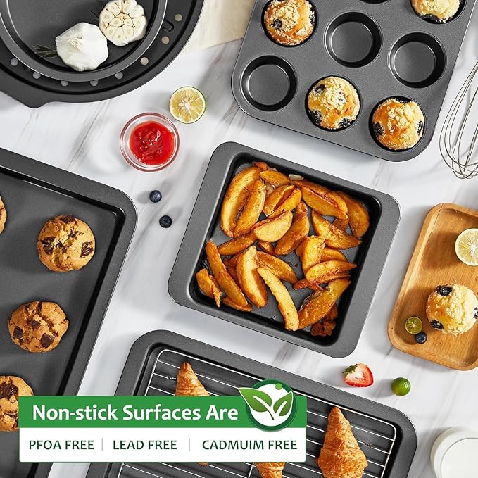HONGBAKE Bakeware Sets, Baking Pans Set - Image 6