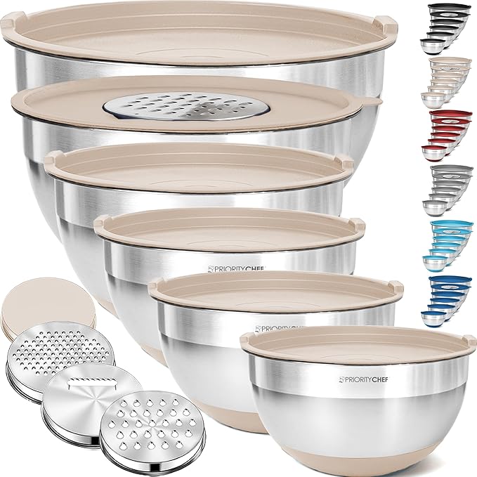 Priority Chef 6Pc Large Mixing Bowls by PriorityChef