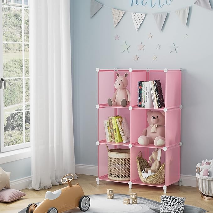 HOMIDEC 6-Cube Storage Shelf, Storage Bookcase Bookshelf - Image 2