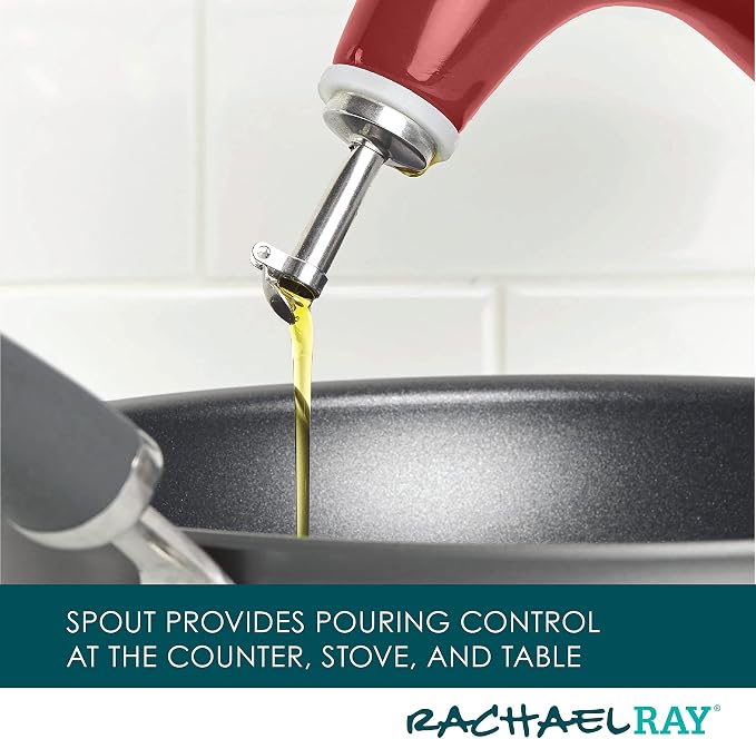 Rachael Ray Ceramic EVOO Oil and Vinegar Dispensing Bottle - Image 3