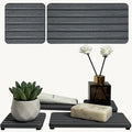 Set of 4 Bathroom Vanity Tray, Quick-Dry Diatomite Kitchen Tray by YEECOPON