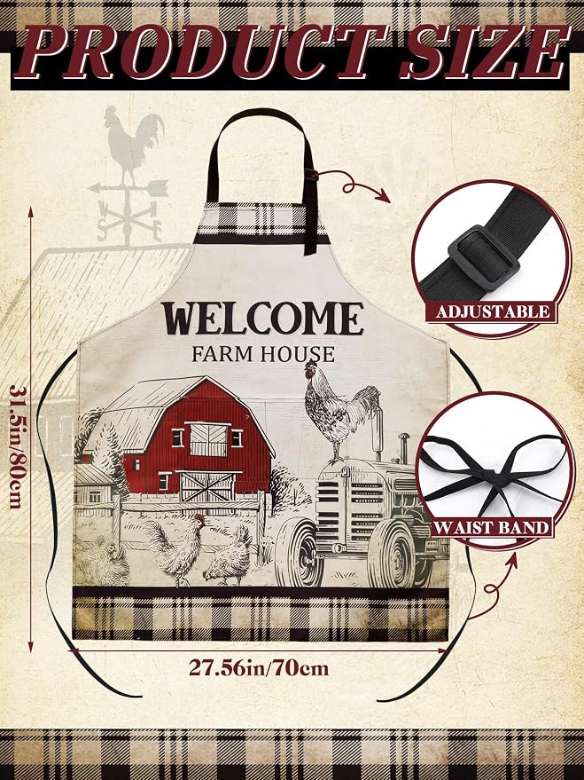 Bencailor 6 Pcs Spring Kitchen Aprons - Image 3
