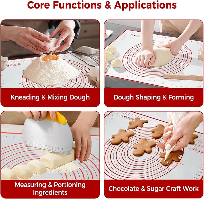 Extra Large Nonstick Silicone Pastry Mat 28x20Inch - Image 2