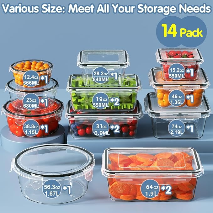 28 Pieces Food Storage Containers - Image 2