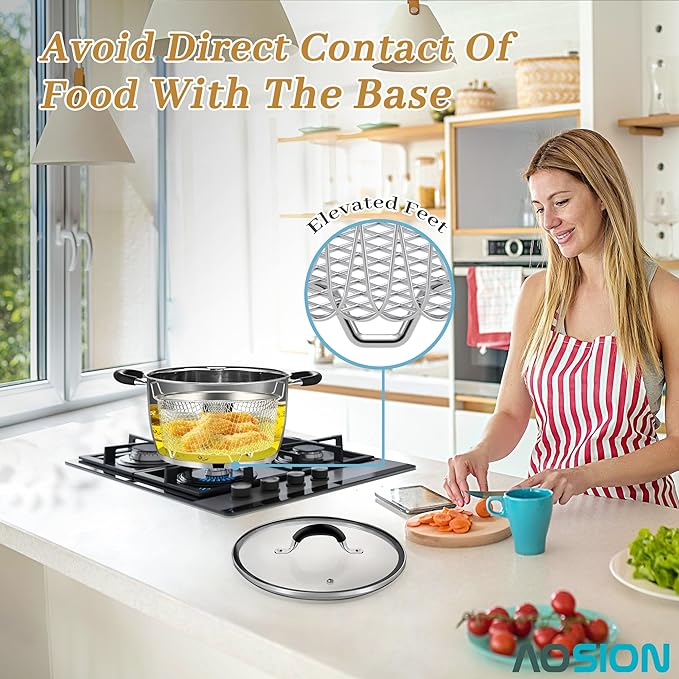 AOSION 6 Quart Stainless Steel Stockpot - Image 5