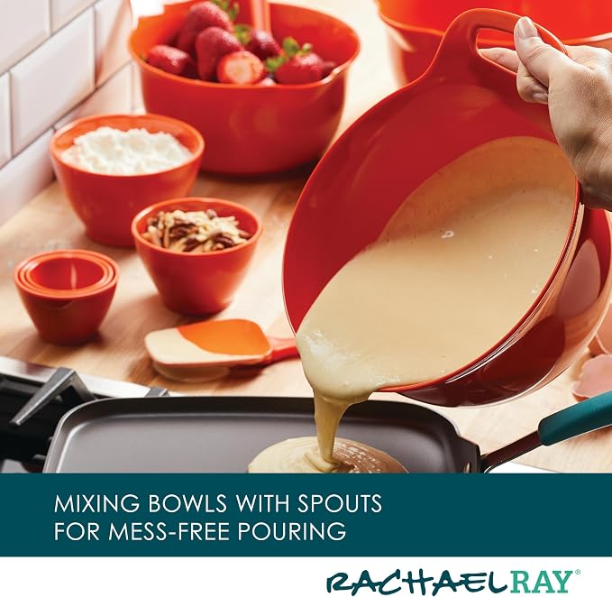 Rachael Ray Pantryware Mixing Bowl Measuring Cup and Utensil Set, 10 Piece - Image 3