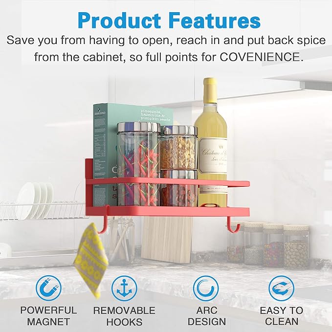 Magnetic Spice Rack, Strong Magnetic Shelf - Image 2