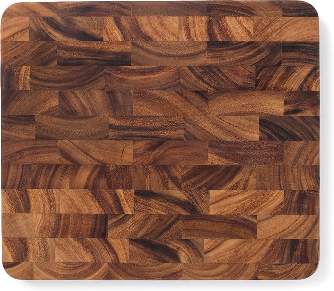Ironwood Gourmet Oslo End Grain Utility Cutting Board, 14 x 16 Inches, Natural - Image 2