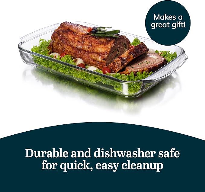 Libbey Baker's Basics 3-Piece Rectangular Glass Casserole Baking Dish Set - Image 5
