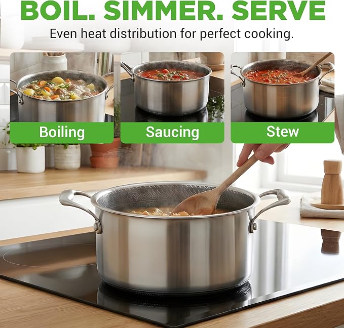 NutriChef 5 QT Stainless Steel Stew Pot - Image 8