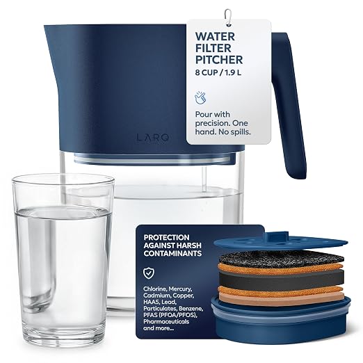 LARQ Water Filter Pitcher 1.9L – Nano Zero Filter Removes Chlorine, PFAS & More by LARQ