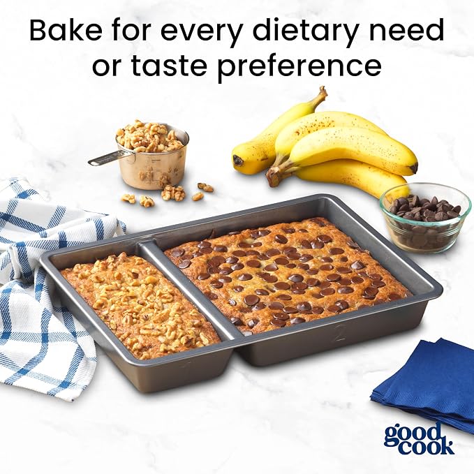 GoodCook Divided Baking Sheet Premium Carbon Steel Nonstick Pan, 9 x 13-Inch - Image 4