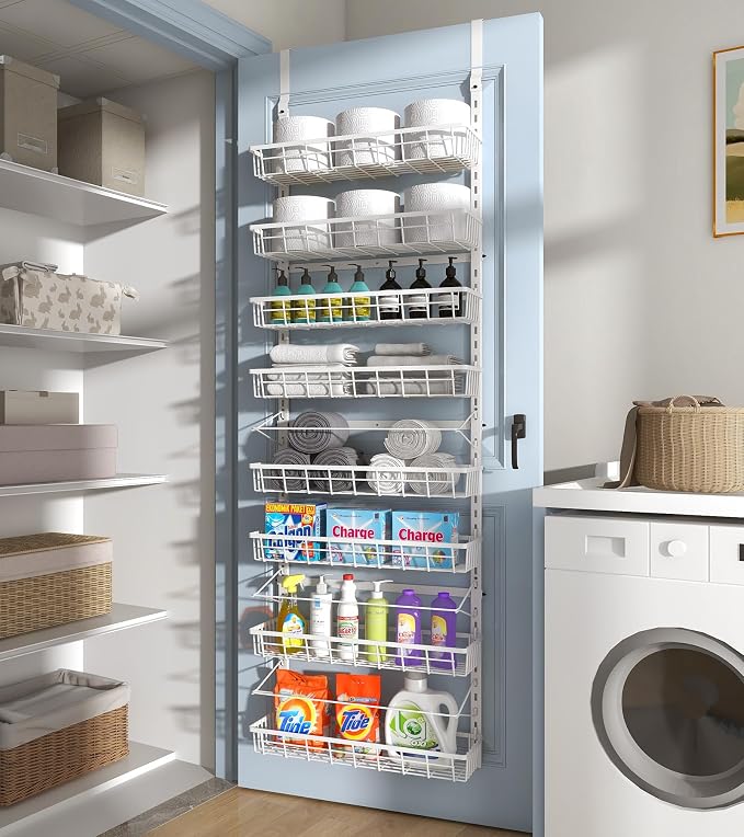 Mefirt Over The Door Pantry Organizer, Wall Mount Spice Rack, Pantry Hanging - Image 4
