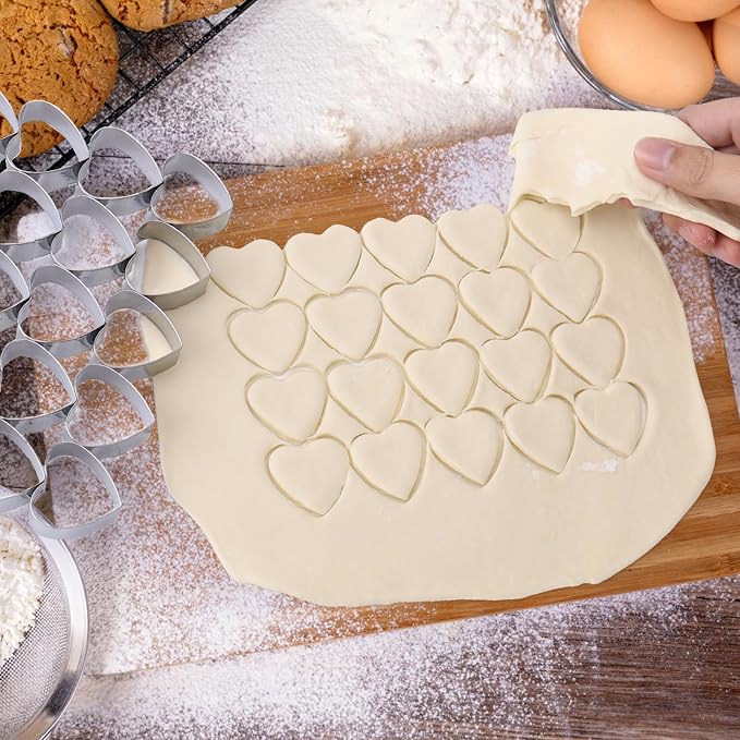 AIERSA Mini Heart Cookie Cutter, 20 Cavity 1.3 Inch Small Tiny Heart Shaped - Image 4
