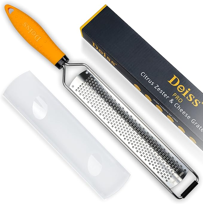 Deiss PRO Lemon Zester & Heavy Duty Cheese Grater & Vegetable Grater by DeissKitchenware