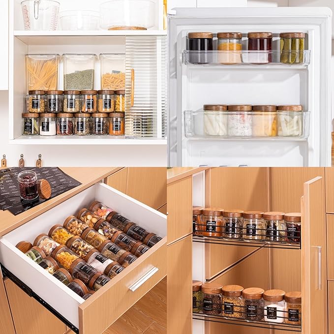 Yangbaga 12Pcs Glass Spice Jars - Image 5