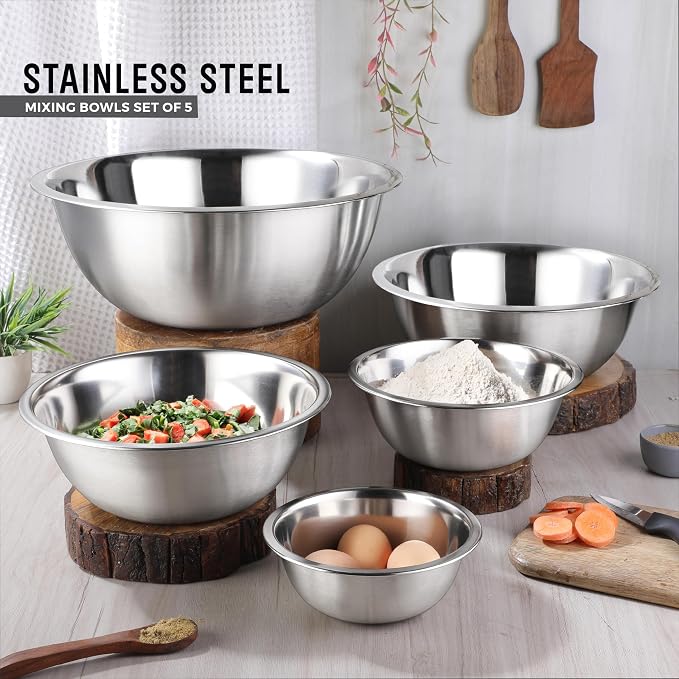 AVADOR Premium Stainless Steel Mixing Bowls, Space Saving - Image 5