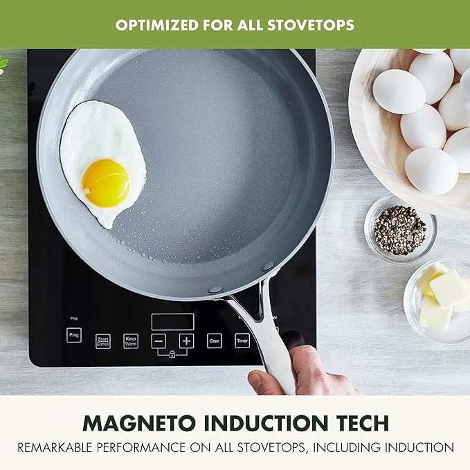 GreenPan Valencia Pro Hard Anodized Healthy Ceramic Nonstick 8" Frying Pan - Image 7