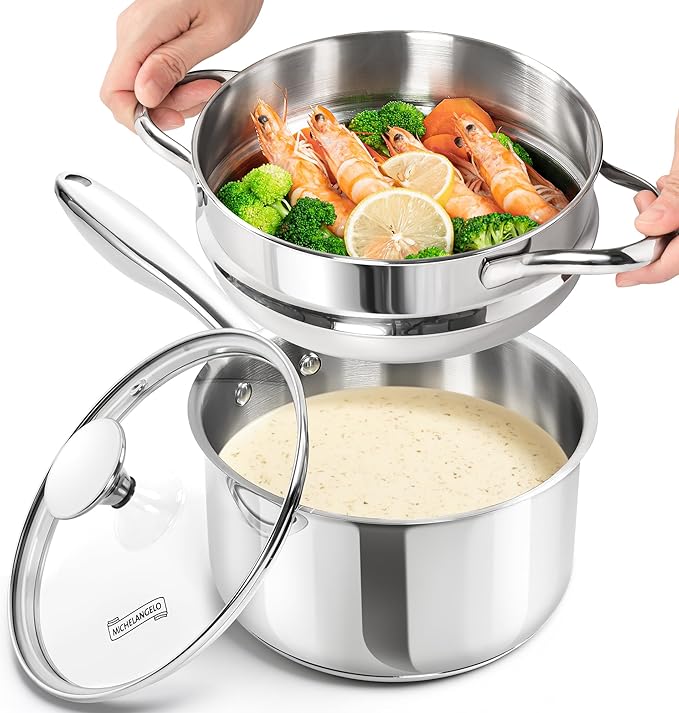 MICHELANGELO Stainless Steel Sauce Pan by Michelangelo