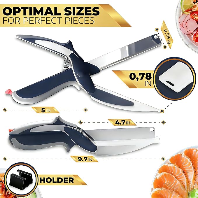 2 in 1 Kitchen Scissors for Food, Separable Stainless Steel Barbecue Steak - Image 4
