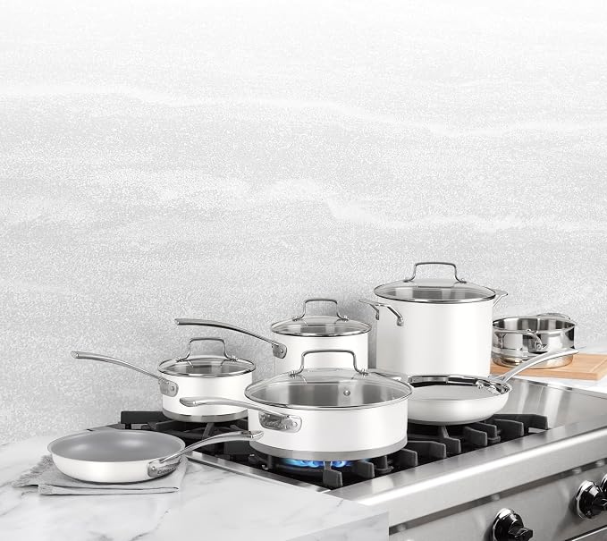 Cuisinart Matte White Stainless Steel 11 Piece Set - Image 3