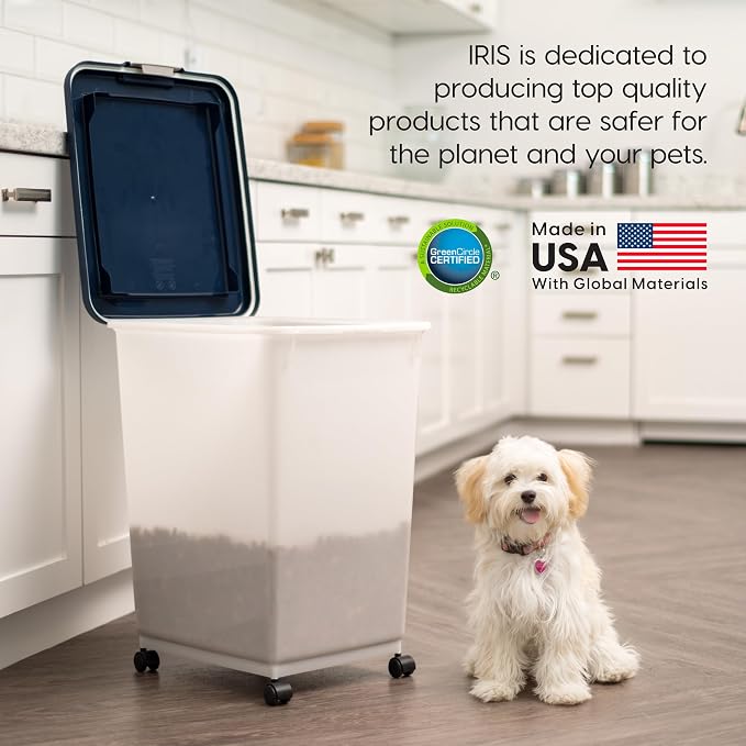 IRIS USA Dog Food Storage Container, Attachable Wheels, - Image 8