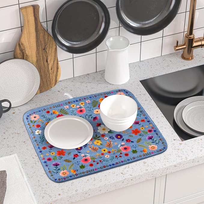 Lovely Flowers Dish Drying Mat - Image 6
