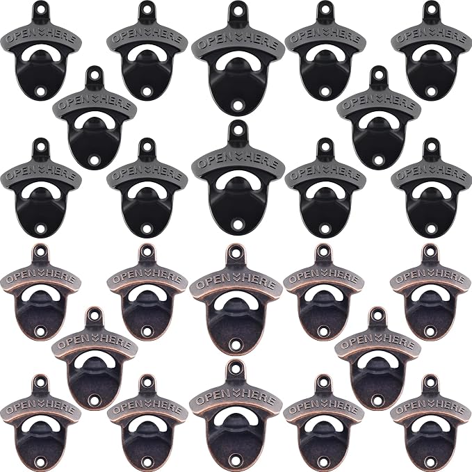 24 PCS Bulk Beer Bottle Opener Wall Mount Rustproof by Wallmountedbottleopener