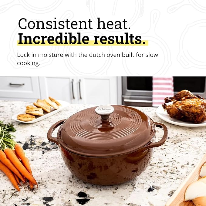 Lodge Essential Enamel Cast Iron Dutch Oven - Image 3