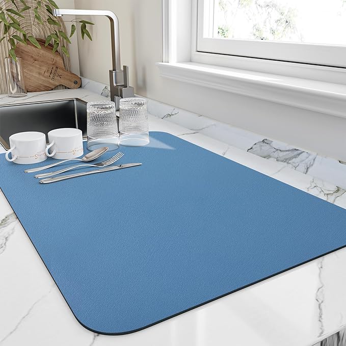 HotLive Dish Drying Mat for Kitchen Counter, Heat Resistant Drainer Mats by HotLive