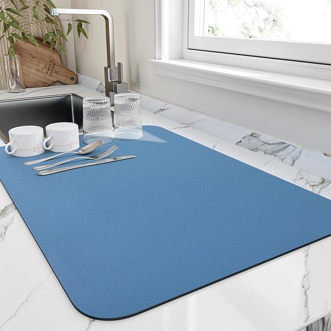 HotLive Dish Drying Mat for Kitchen Counter, Heat Resistant Drainer Mats by HotLive