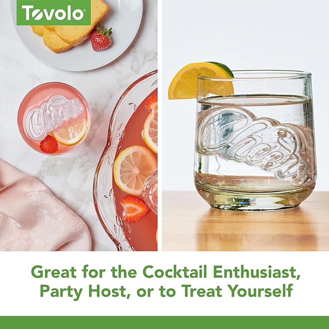 Tovolo Cheers Ice Mold Pack of 2 Craft Ice Cube Molds - Image 4