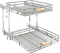 Pull out Cabinet Organizer, 2 Tiers 23"W X 21"D, Heavy Duty Smooth Sliding by Kitstorack