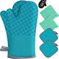6 Pcs Oven Mitts and Pot Holders, 500℉ Heat Resistant Oven Mitts by Unknown