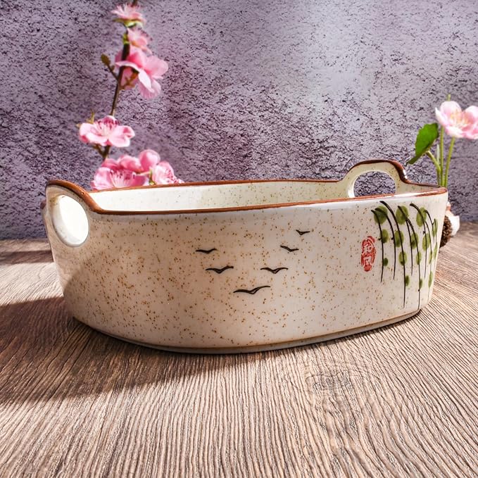 Japanese Style Ceramic Casserole Dish, 6.7-Inch Square Baking Dish - Image 5