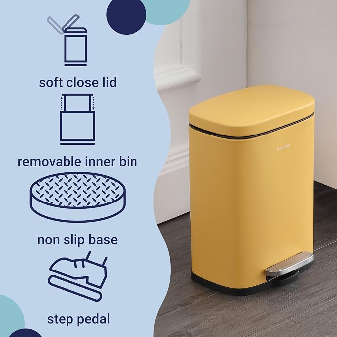 happimess HPM1006L Connor Rectangular 13-Gallon Trash Can - Image 3