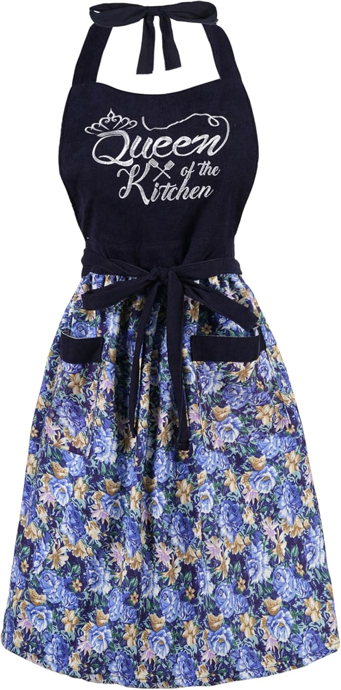 Cute Floral Aprons for Women by HYVOROS