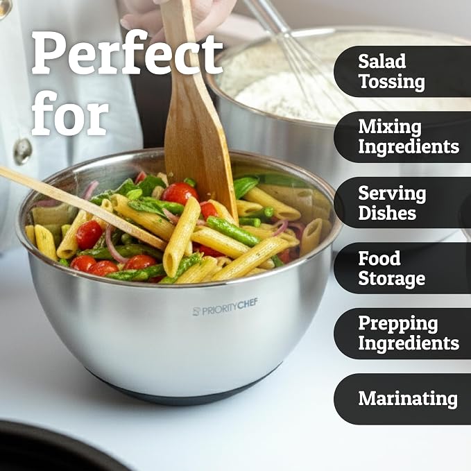 Priority Chef Stainless Steel Mixing Bowls - Image 9