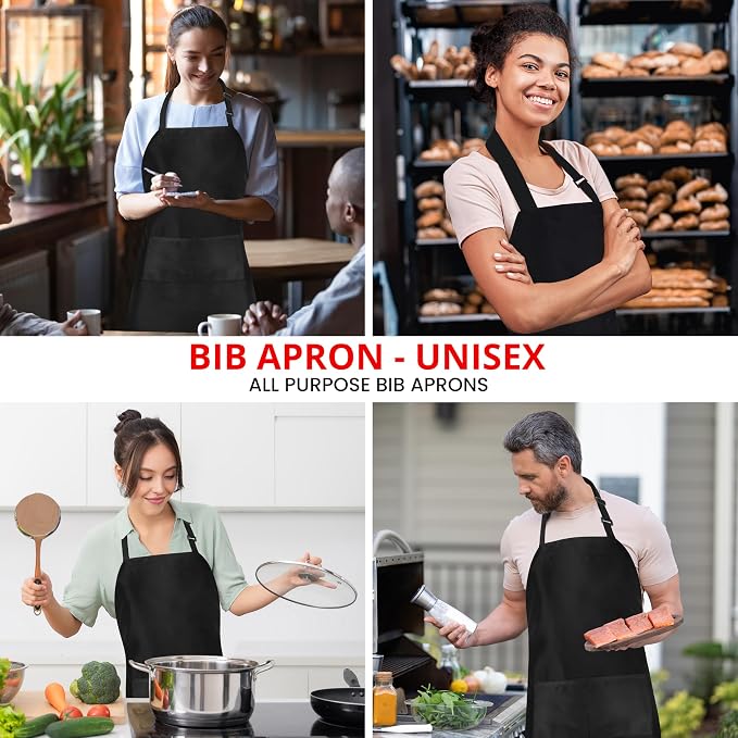 Utopia Kitchen 10 Pack Bib Apron Adjustable - Image 6