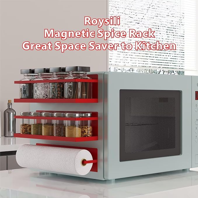 Magnetic Spice Rack For Refrigerator, Space Saving Magnetic Shelf For Fridge - Image 6