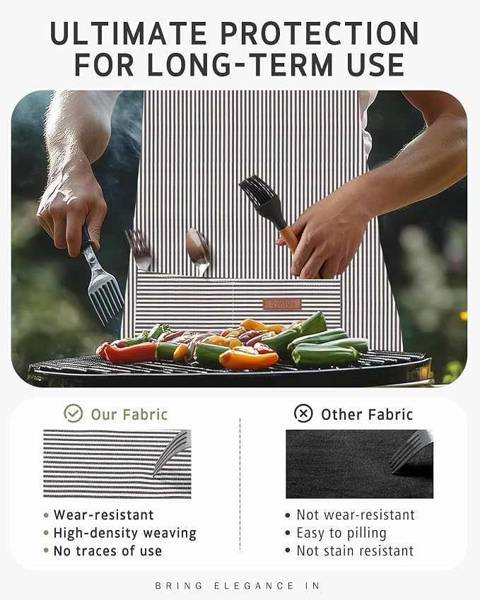 Syntus Chef Apron for Men Women Kitchen Cooking Apron - Image 7