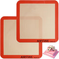 Square Silicone Baking Mats for 10 Inch Cake Pan, 9.65"Square Food Grade by AMYONE