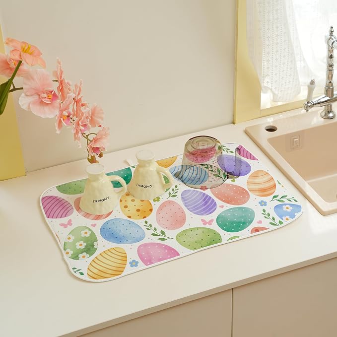 Spring Dish Drying Mat 18x24 Inches - Image 3