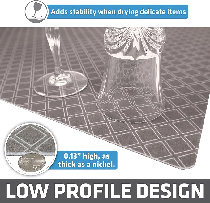 Drymate Jumbo XL Dish Drying Mat, Low-Profile, Super Absorbent, Quick Dry Fabric - Image 4