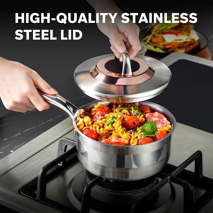 1 Quart Stainless Steel Saucepan - Image 4