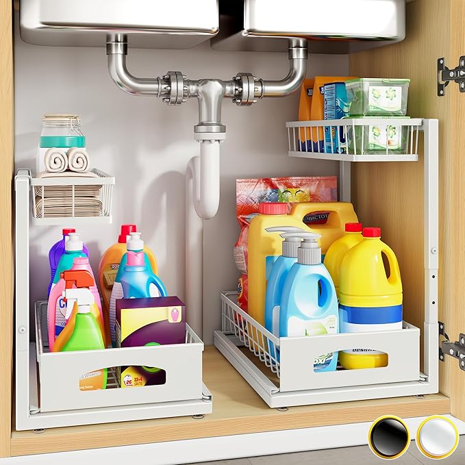 Under Sink Organizer, 2 Pack Cabinet Organizer - Image 9