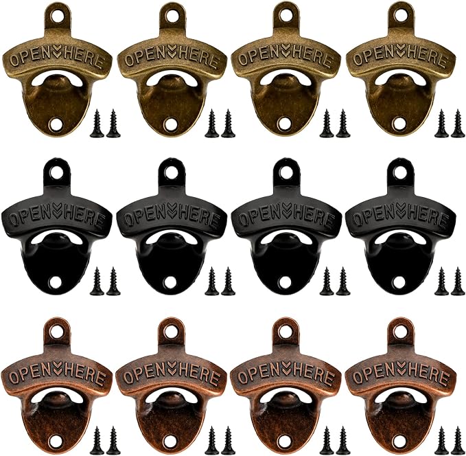 ZOOFOX 12-Piece Wall Mounted Vintage Metal Bottle Opener by zoofox