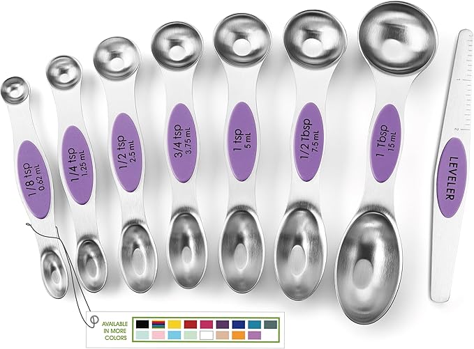 Spring Chef Stainless Steel Magnetic Measuring Spoons Set of 8 by SpringChef