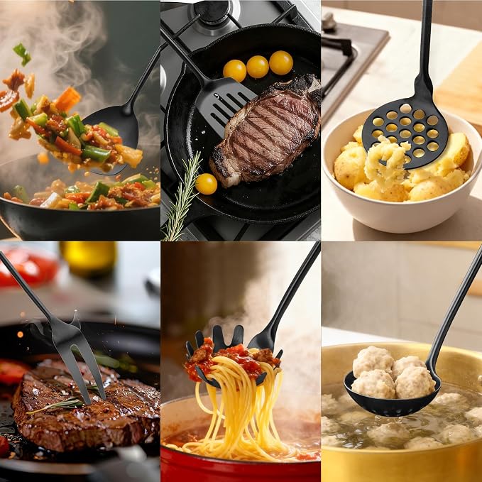 Izurok 18/10 Stainless Steel Kitchen Utensils Set, 10 Piece Cooking Utensils - Image 7