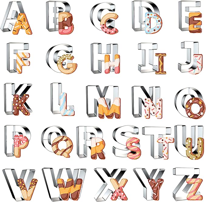 Alphabet Cookie Cutter Tool Set, Birthday Party Decorations by Unknown